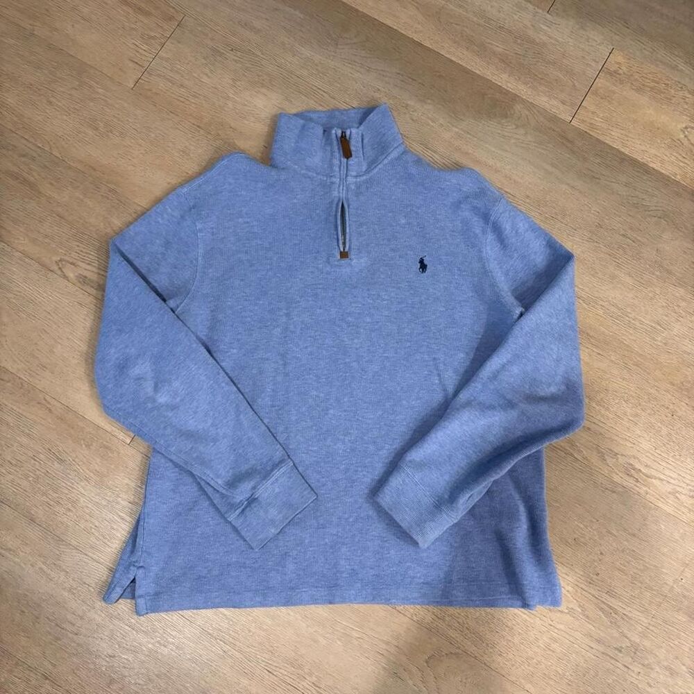 Polo-ralph-lauren Men's Blue and Grey Sweatshirt
